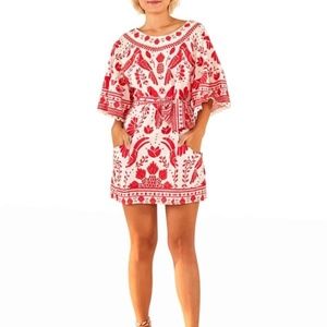 FARM RIO Jungle Flow Belted Mini Dress